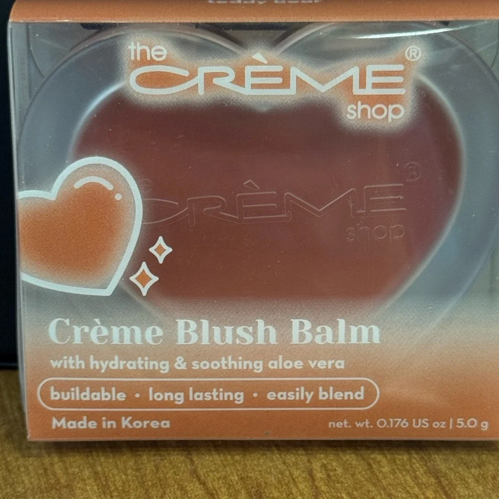 The Creme Shop Creme Blush Balm “Teddy Bear” Aloe Vera‎ Buildable Long Lasting